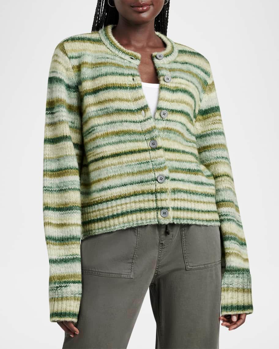 Daniella Stripe Wool-Blend Cardigan Product Image