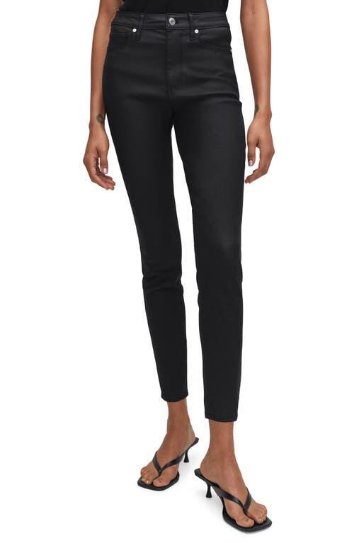 MANGO Waxed High Waist Skinny Jeans product image