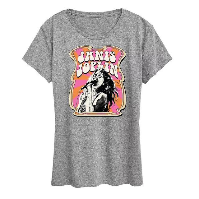 Womens Janis Joplin Poster Style Graphic Tee, Girls Product Image