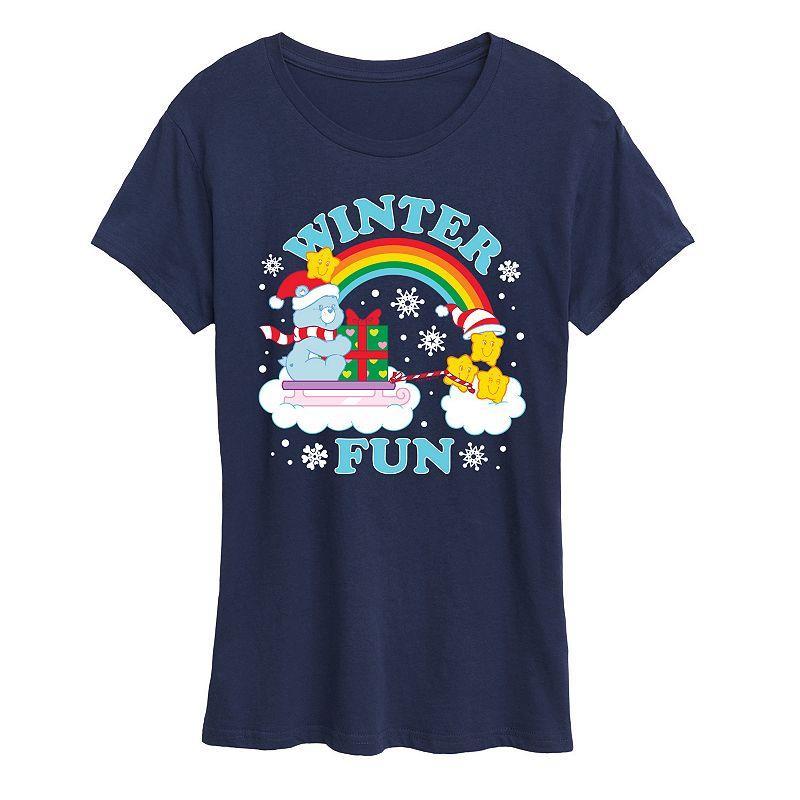 Womens Care Bears Winter Fun Graphic Tee, Girls Product Image