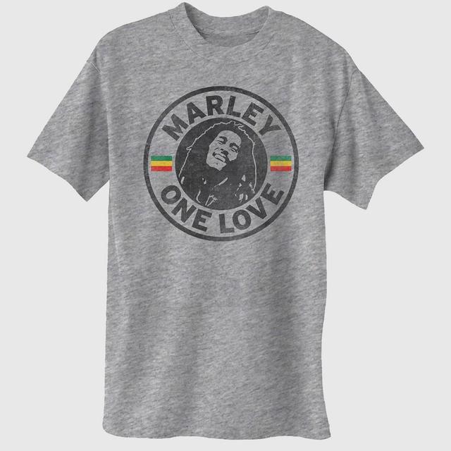 Mens Bob Marley Short Sleeve Graphic T-Shirt Heather Gray S Product Image