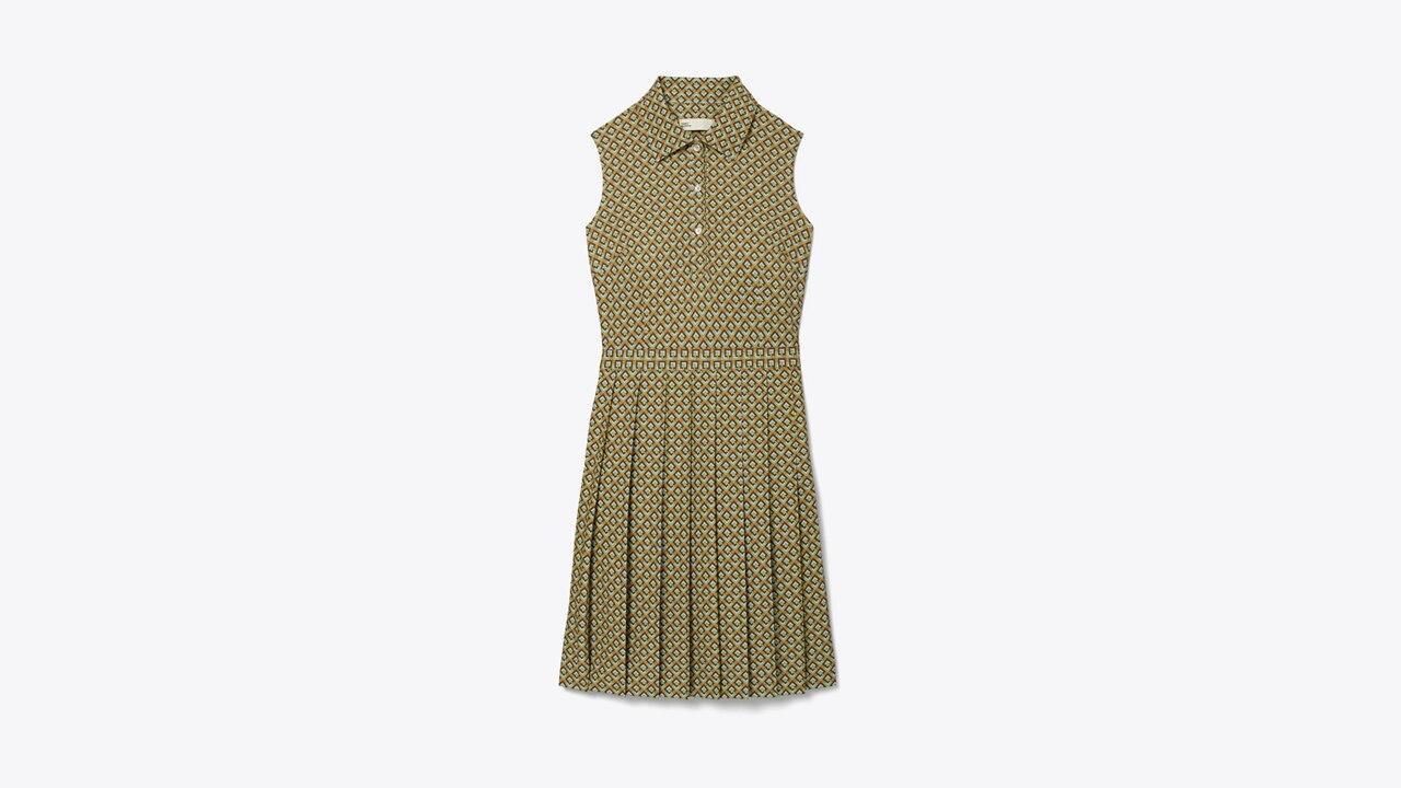 Printed Pleated Golf Dress Product Image