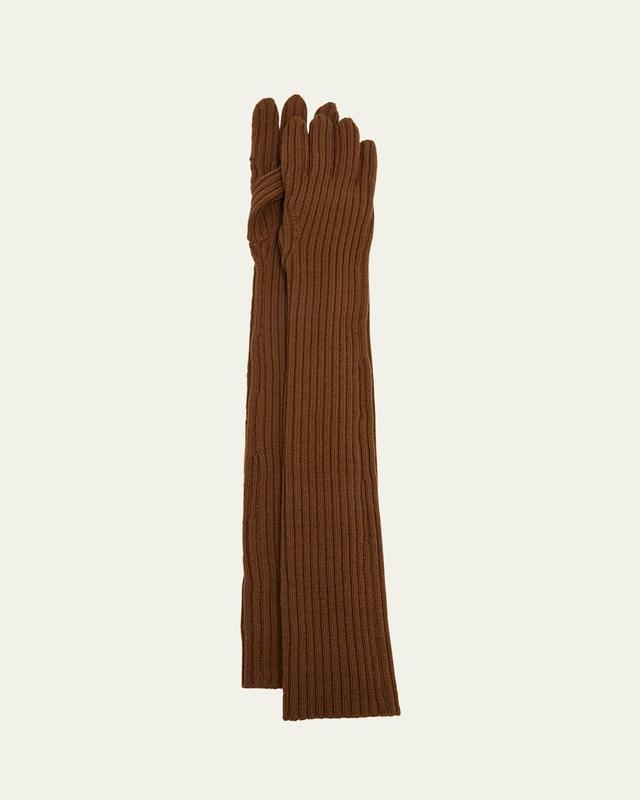 Mens Musk Long Knitted Wool Gloves Product Image