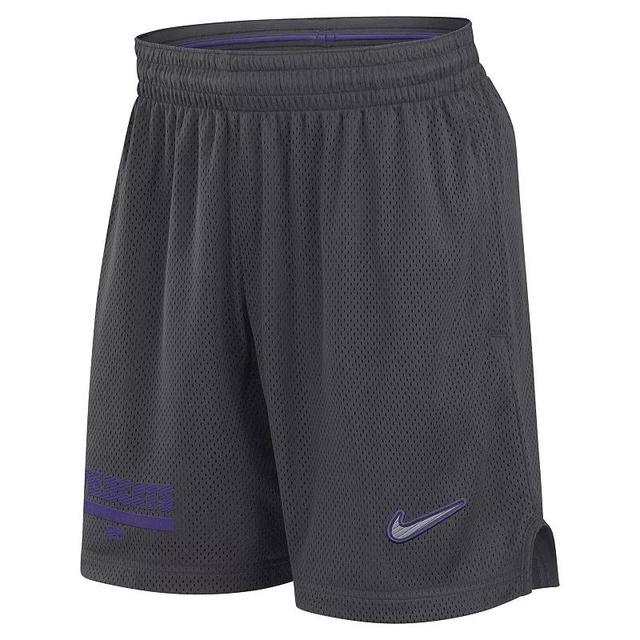 Nike Mens Anthracite Ole Miss Rebels 2024 Sideline Mesh Shorts Product Image