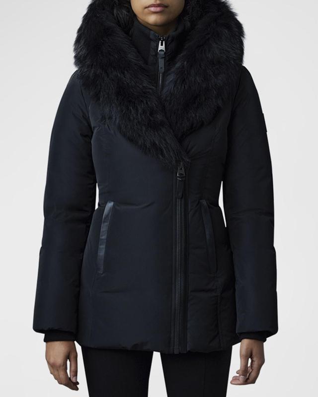 Mackage Adali Genuine Shearling Trim Down Jacket Product Image