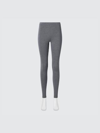 Womens Heattech Cotton Leggings (Extra Warm) with Moisture-Wicking Dark Gray Small UNIQLO US Product Image