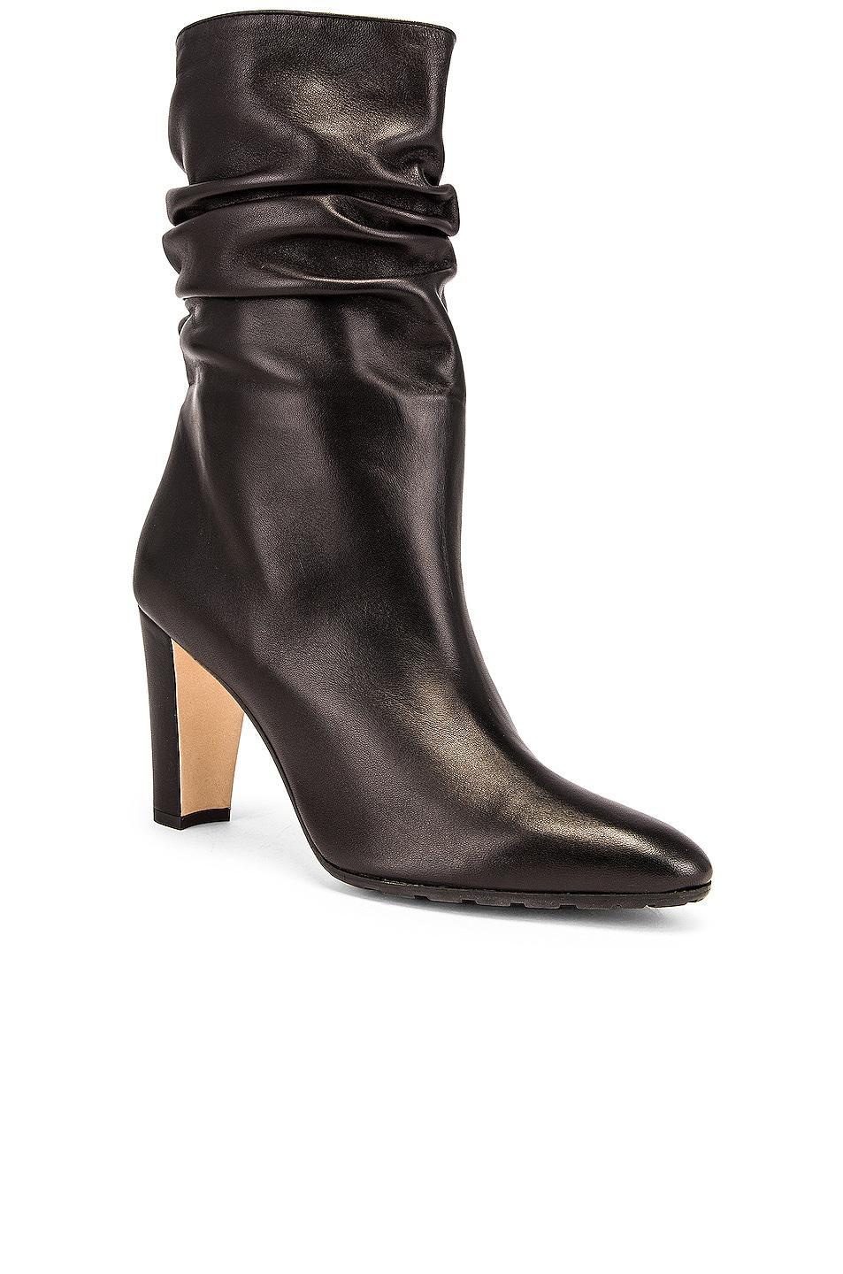 Manolo Blahnik Calasso 90 Nappa Boot in Medium Brown - Brown. Size 41 (also in 38, 39.5). Product Image