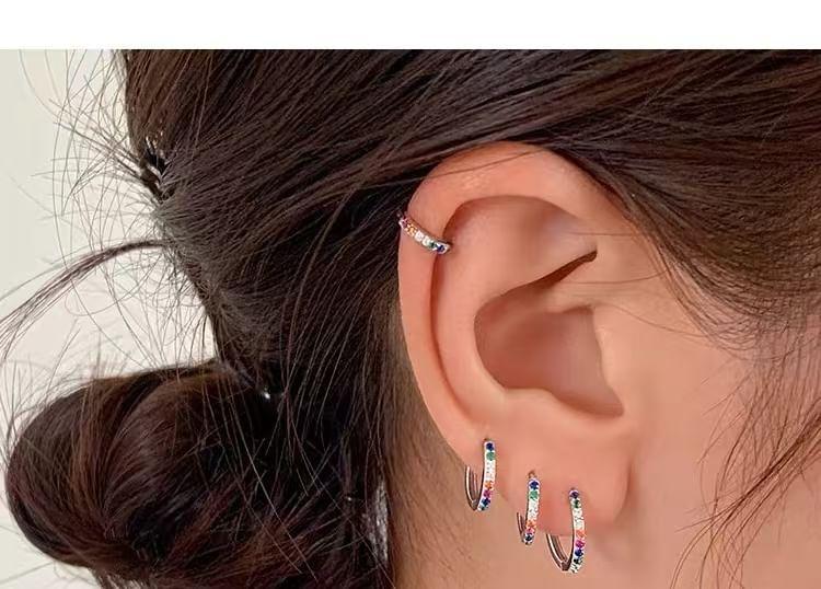 Rhinestone Huggie Earring Product Image