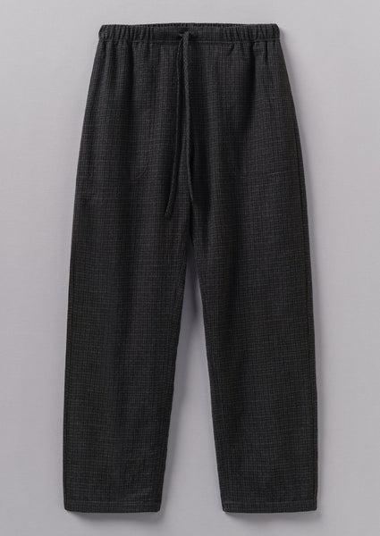 Suki Wool Cotton Seersucker Check Pants | Carbon Product Image