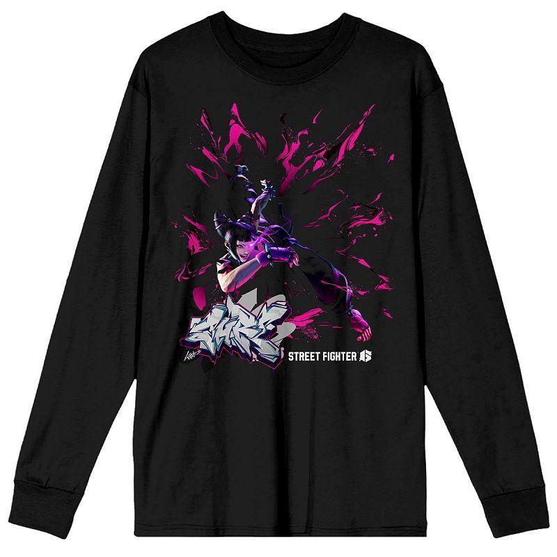 Mens Street Fighter VI Juri Long Sleeve Graphic Tee Product Image