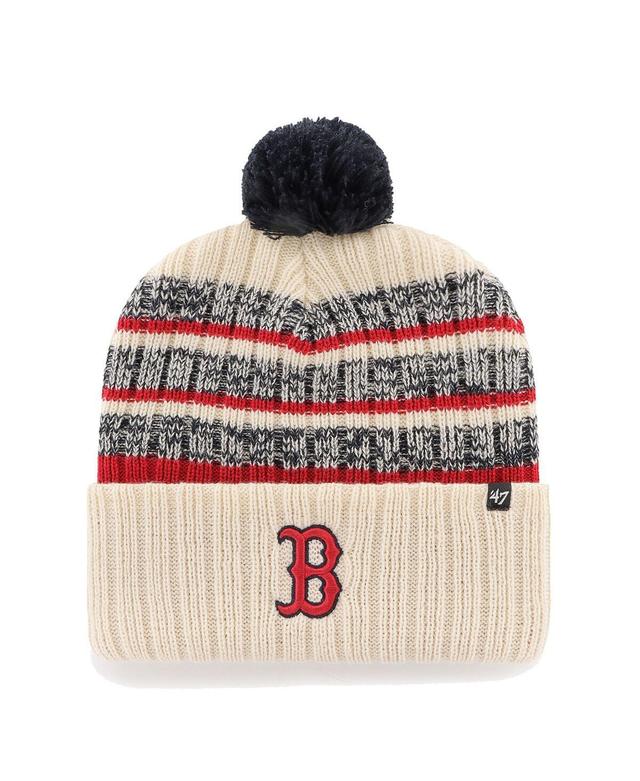 Mens 47 Natural Boston Red Sox Tavern Cuffed Knit Hat with Pom Product Image