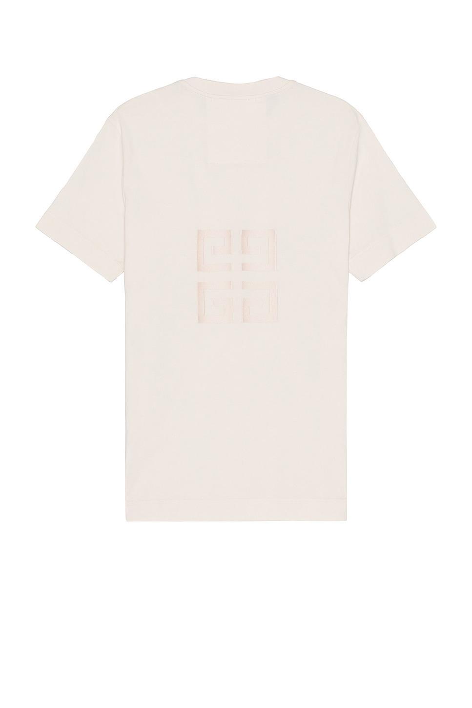 Givenchy Slim Fit Branding Embroidery Tee in Pink Product Image