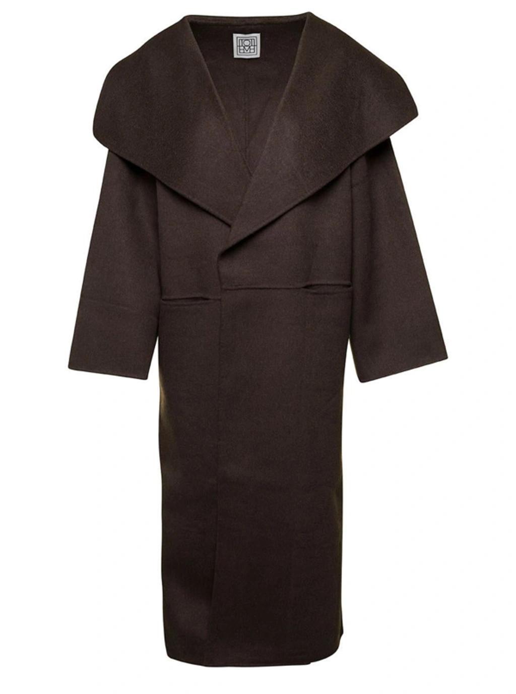 Signature Wool-cashmere Coat In 021 Chocolate Product Image