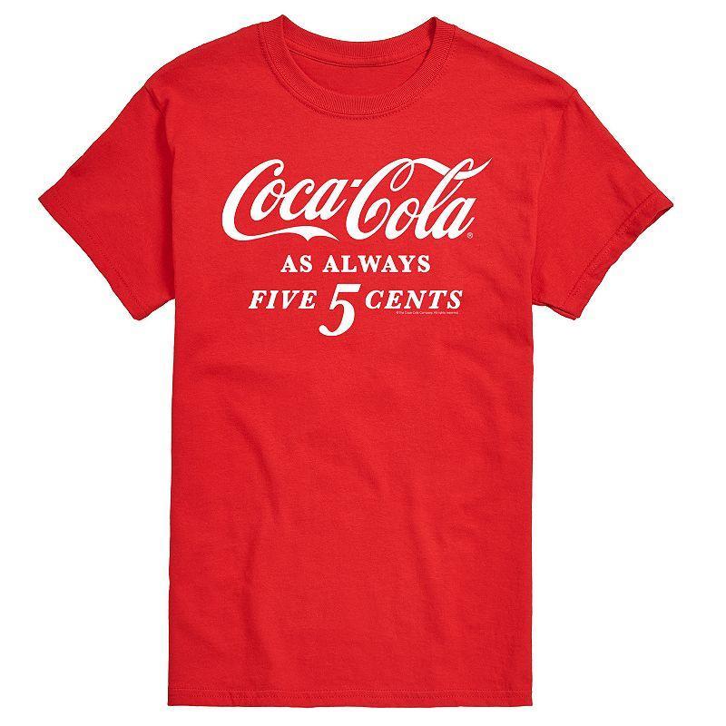 Men's Coca-Cola As Always Five Cents Graphic Tee, Size: XL Tall, Blue Product Image