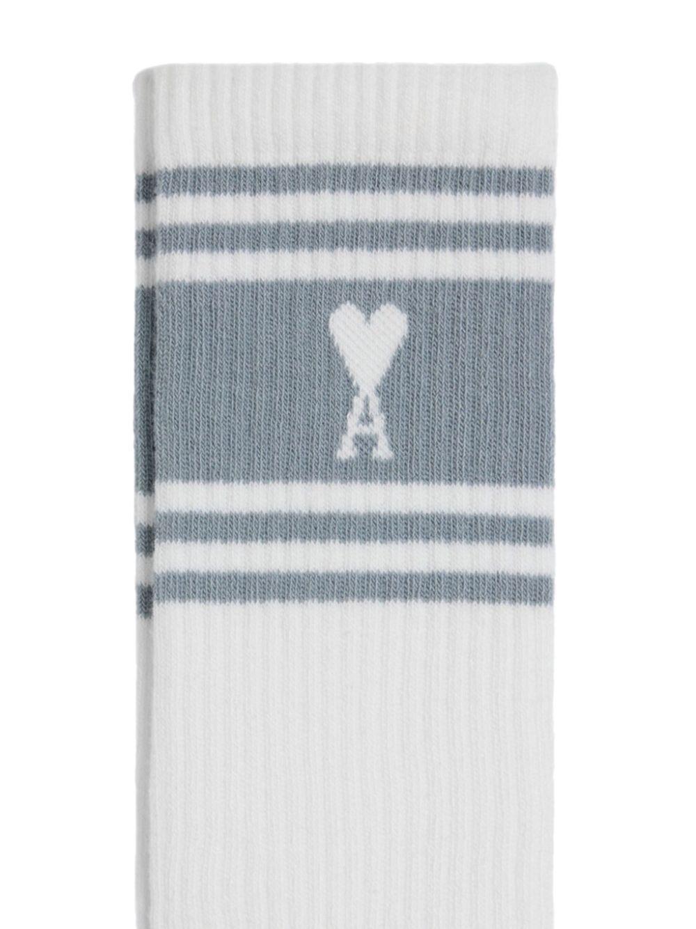 intarsia-knit logo ribbed socks Product Image