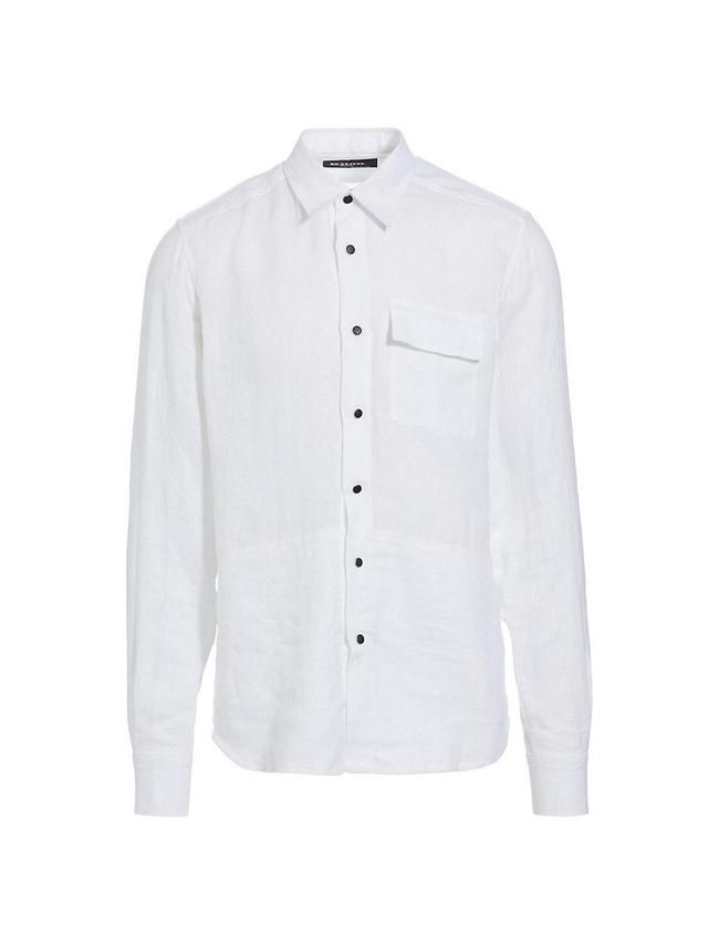 Mens Buba Linen Button-Front Shirt Product Image