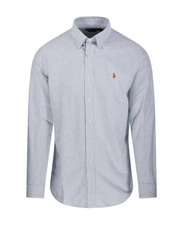 Custom Fit Striped Oxford Shirt  In Multi Product Image