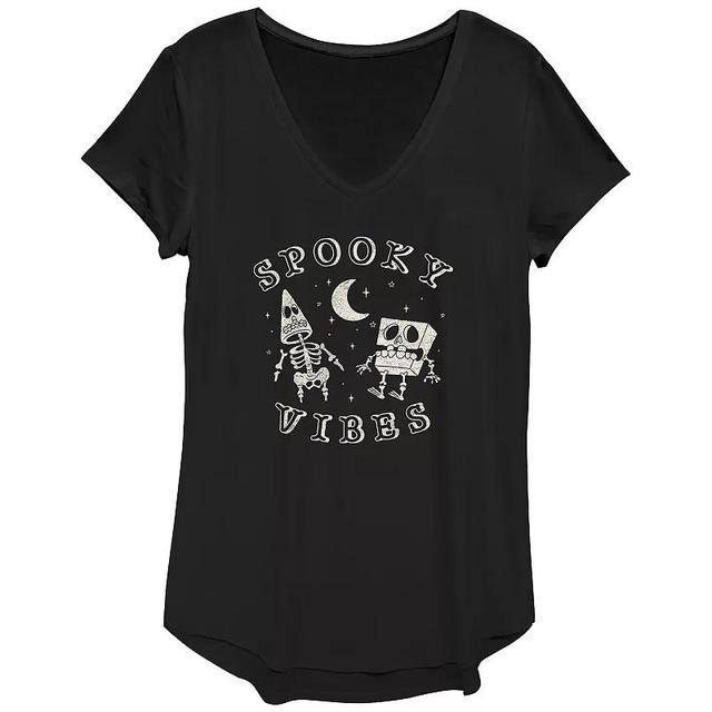 Womens Nickelodeon SpongeBob SquarePants And Patrick Spooky Vibes Graphic Tee Product Image