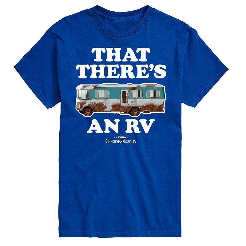 Mens National Lampoons Christmas Vacation RV Graphic Tee Med Blue Product Image