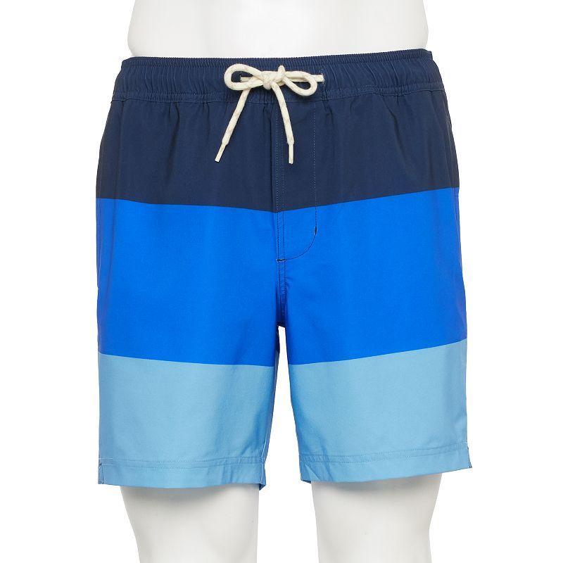 Mens Trinity Coast 7-in. Colorblock Swim Trunks Product Image