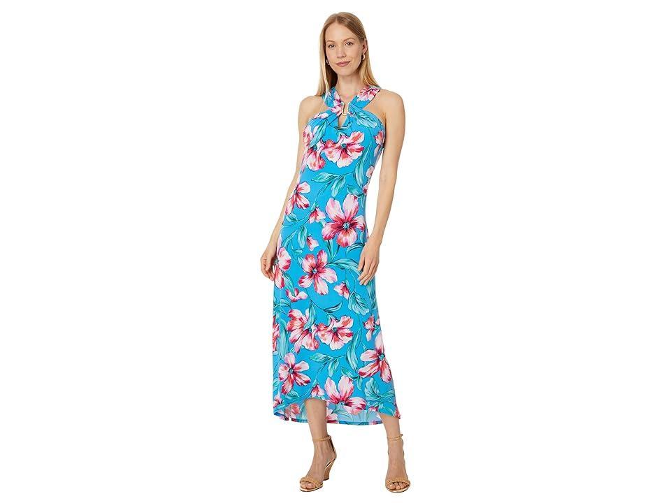 Tommy Bahama St. Barts Blossom Maxi Dress (Pacific Cyan) Women's Dress Product Image