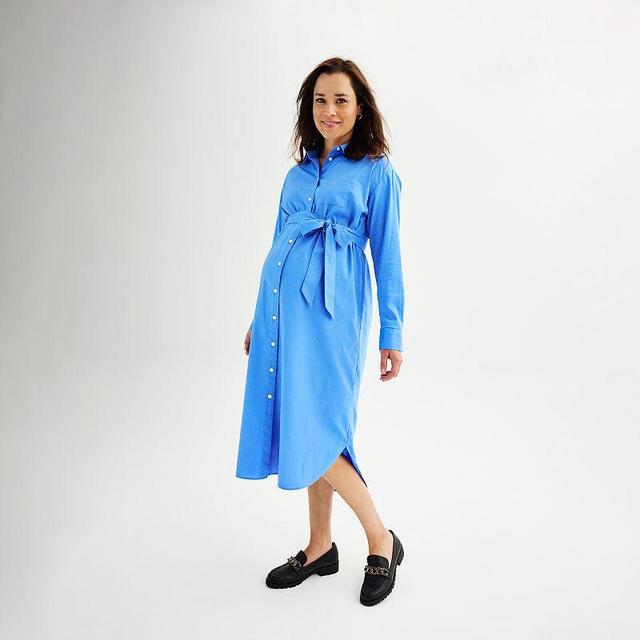 Maternity Sonoma Goods For Life Button Down Shirt Dress, Womens Product Image