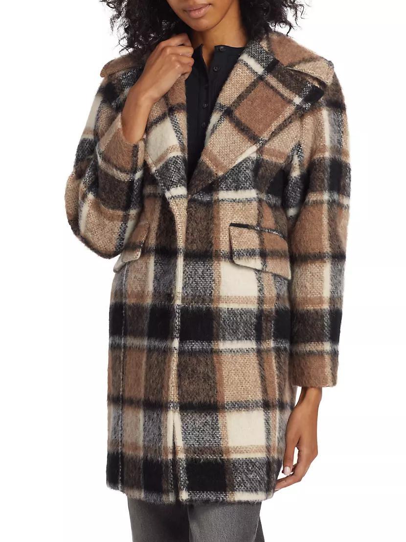 Izzy Plaid Cocoon Coat Product Image