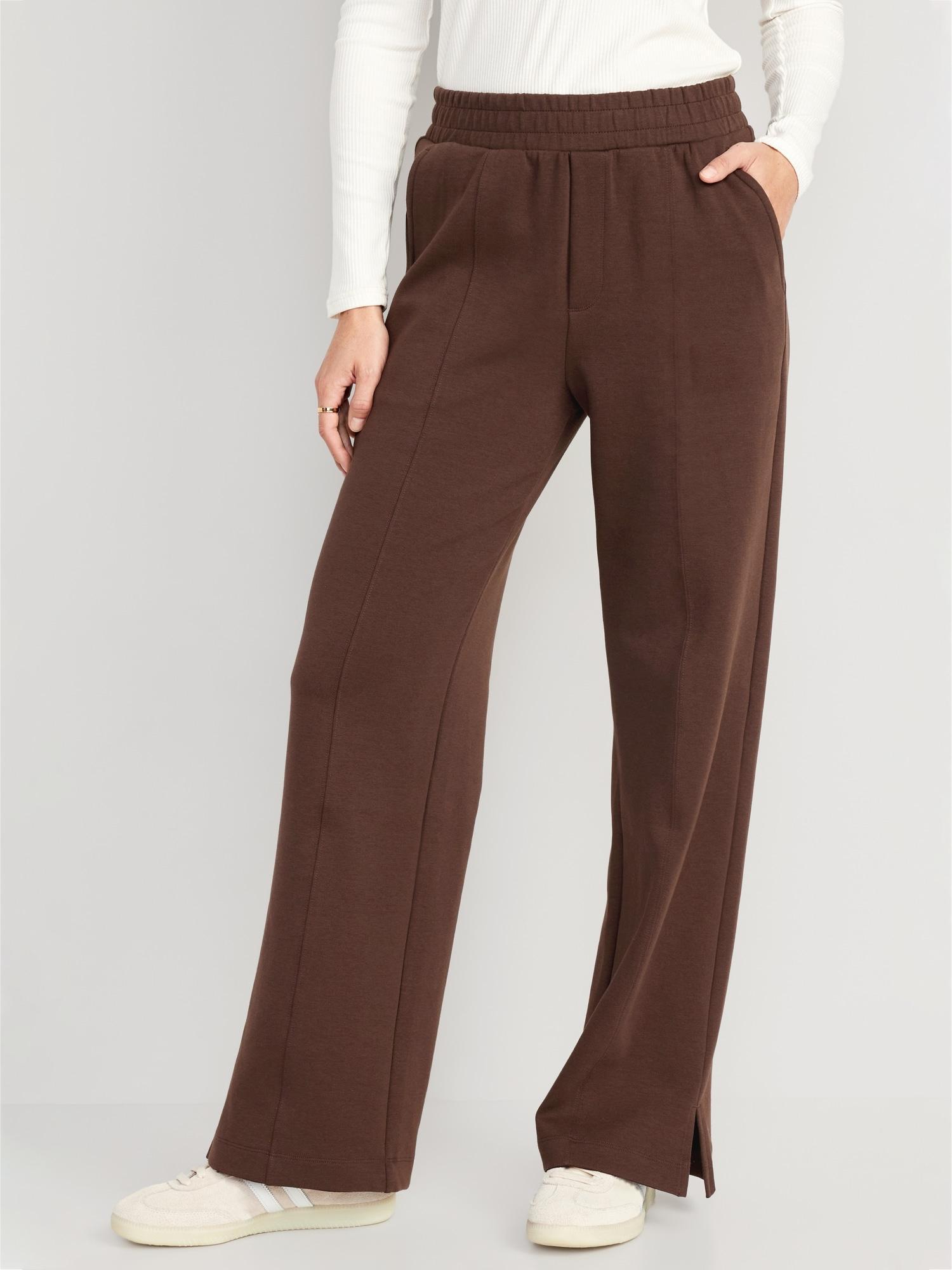 High-Waisted Dynamic Fleece Wide-Leg Trouser Pants for Women Product Image