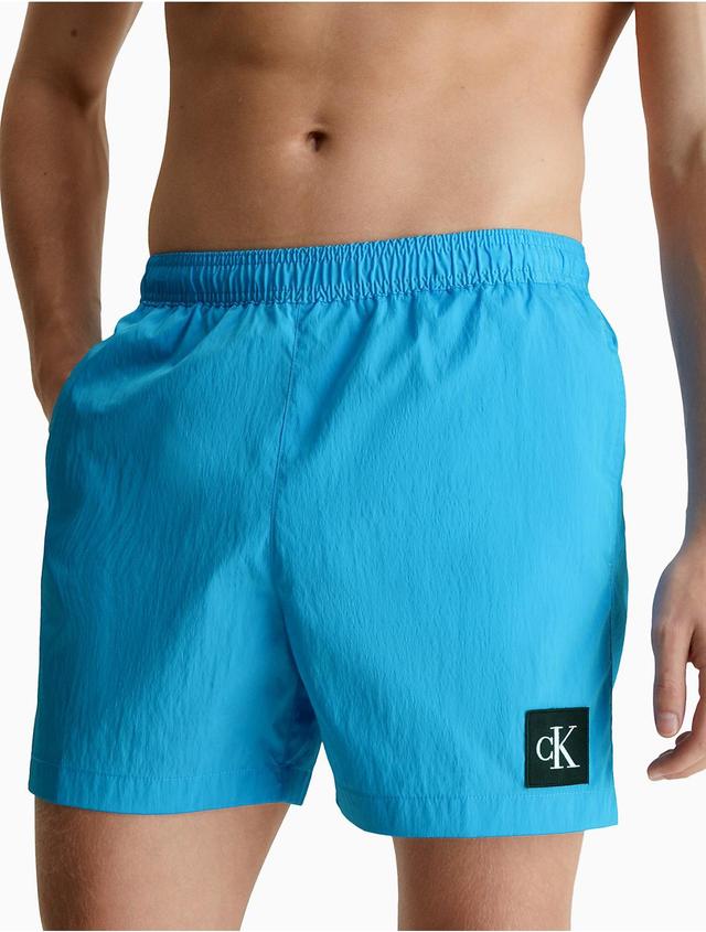 Calvin Klein Mens Nylon Drawstring Waist Swim Shorts - Blue - 5XT Product Image