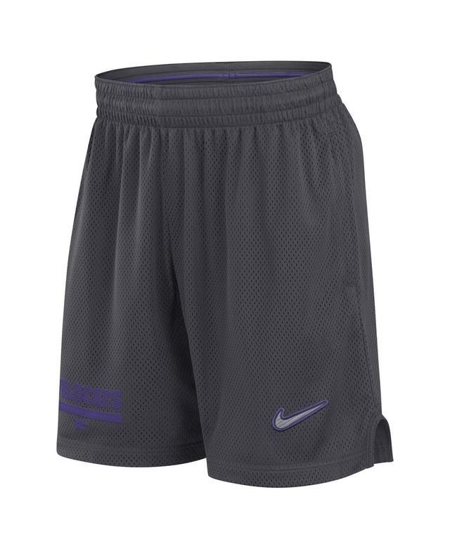 Nike Mens Anthracite Kansas State Wildcats 2024 Sideline Mesh Shorts - Anthracite Product Image