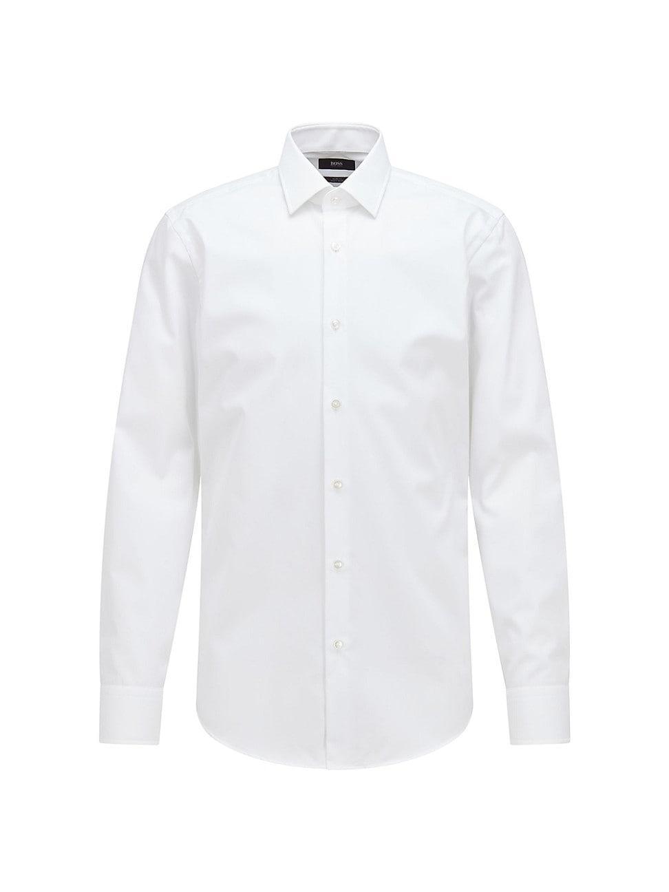 Mens Slim-Fit Business Shirt in Cotton Poplin Product Image