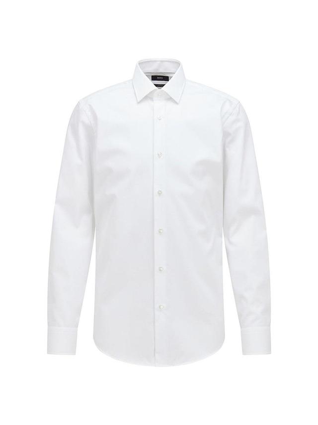 Mens Slim-Fit Business Shirt in Cotton Poplin Product Image