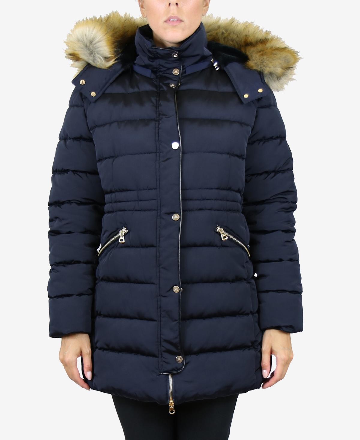 Galaxy By Harvic Womens Heavyweight Parka Coat with Detachable Faux Fur Hood Product Image