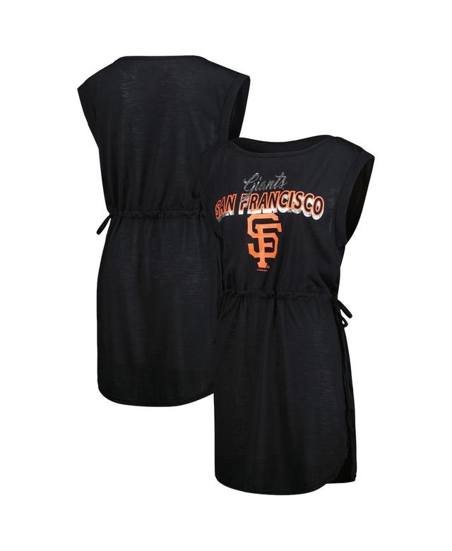 Womens G-iii 4Her by Carl Banks Black San Francisco Giants G.o.a.t Swimsuit Cover-Up Dress Product Image