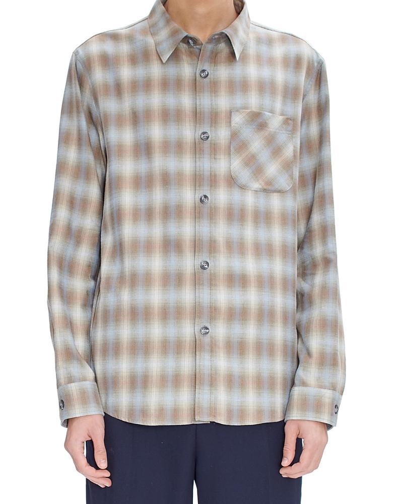 A. p.c. Surchemise Trek Printed Long Sleeve Button Front Shirt Product Image