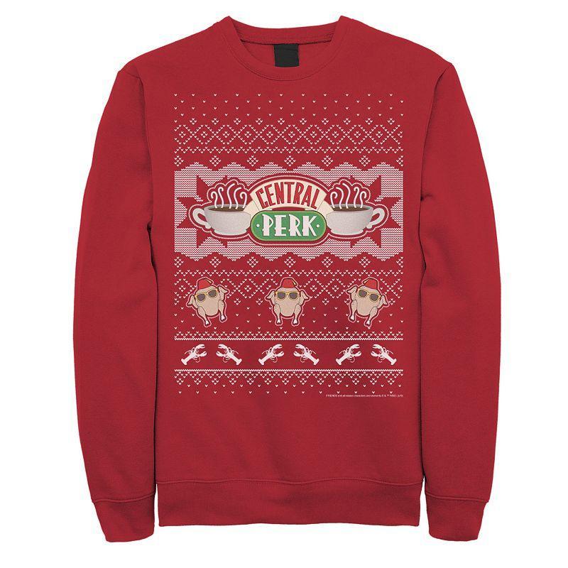 Mens Friends Central Perk Holiday Pattern Sweatshirt Product Image