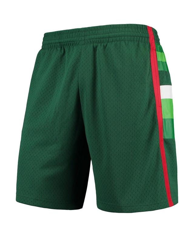 Mens Hunter Green Milwaukee Bucks Hardwood Classics Primary Logo Swingman Shorts Product Image