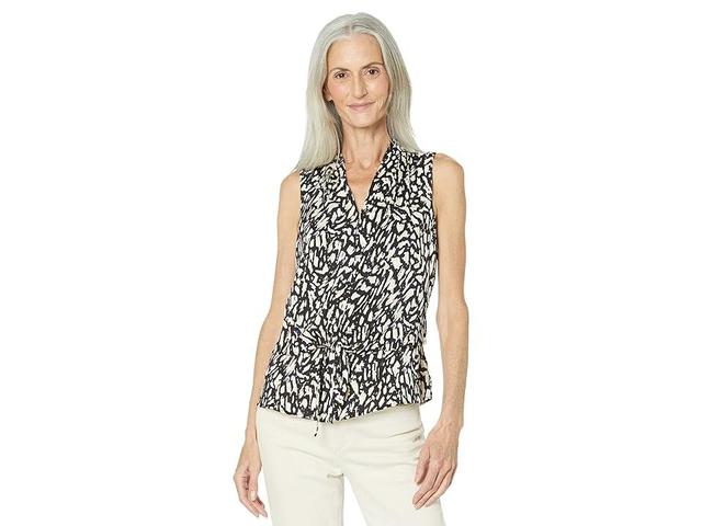 NIC+ZOE Textured Night Tank (Black Multi) Women's Clothing Product Image