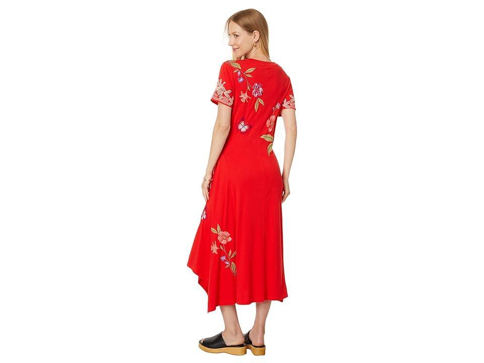 Johnny Was Handkerchief Knit Dress - Dacie (Fiery ) Women's Dress Product Image