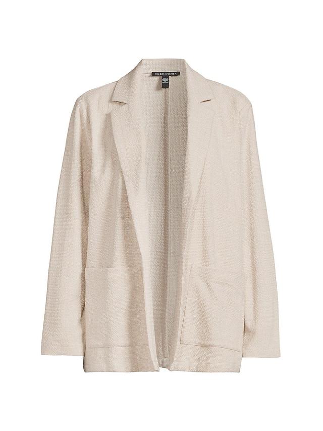 Womens Notch Lapel Long Blazer Product Image