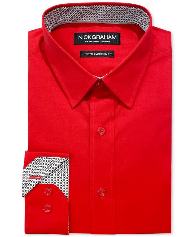 Nick Graham Mens Poplin Solid Dress Shirt Product Image