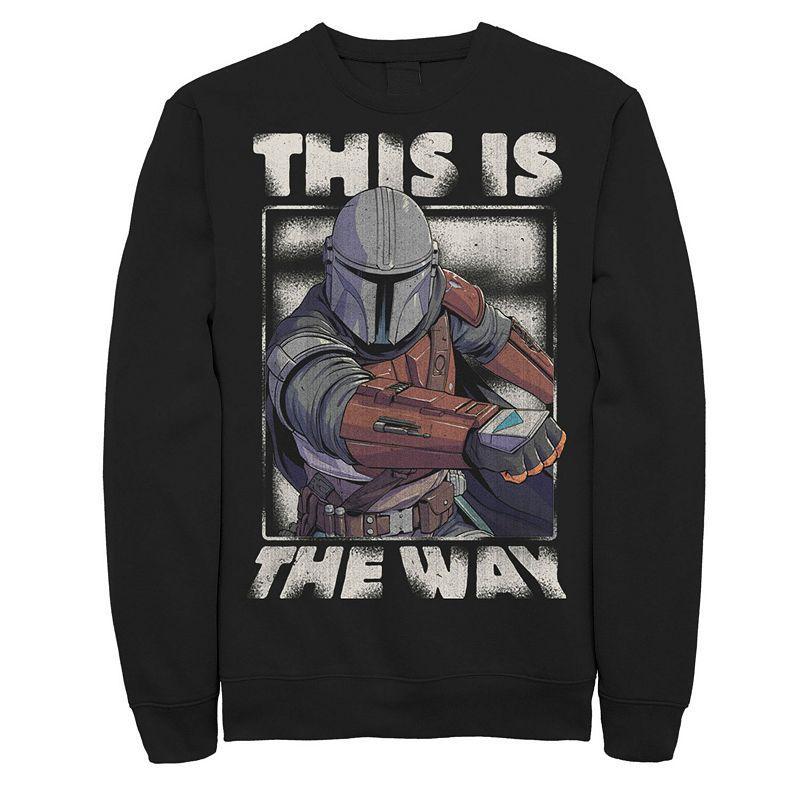 Mens Star Wars The Mandalorian This Is The Way Portrait Sweatshirt Blue Product Image