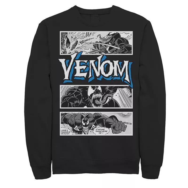 Mens Marvel Venom Comic Book Illustrations Panel Sweatshirt Product Image