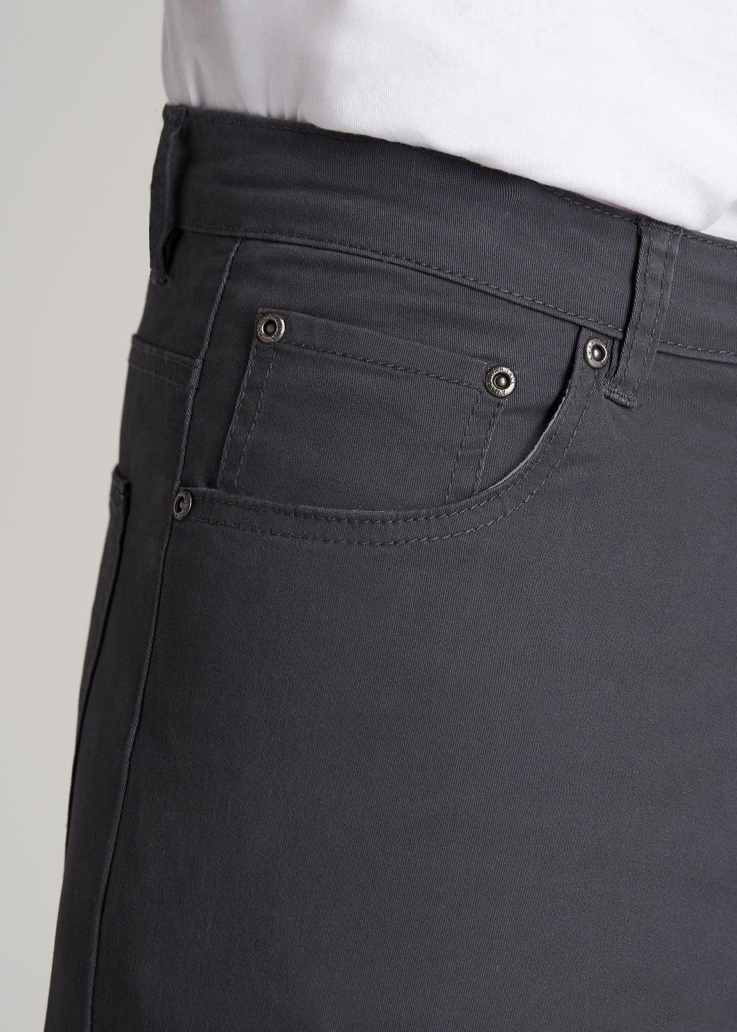 Carman TAPERED Fit Five Pocket Pants for Tall Men in Iron Grey Product Image