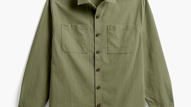 Olive Men's Pace Poplin Overshirt Product Image