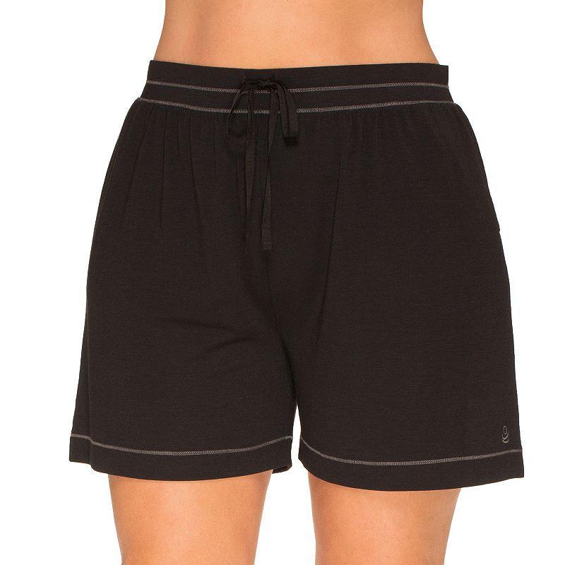 Plus Size Cuddl Duds Essentials Pajama Sleep Shorts, Womens Dark Plum Grey product image