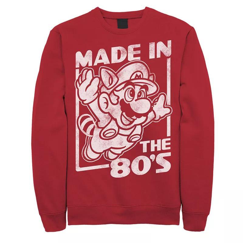 Mens Super Mario Tanooki Mario Made In The 80s Sweatshirt Product Image