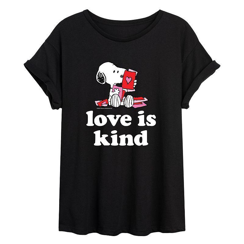 Juniors Peanuts Love Is Kind Flowy Tee, Girls Product Image