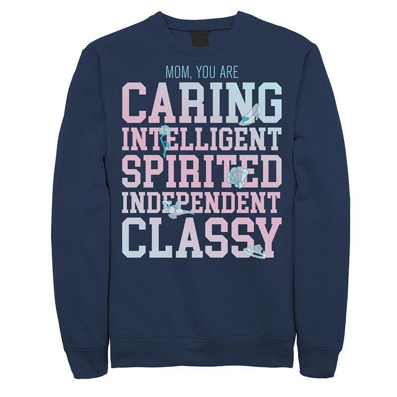 Mens Disney Princess Mom You Are Intelligent Fleece Blue Product Image