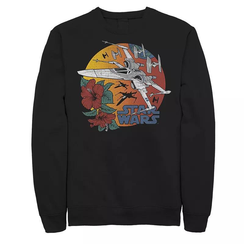 Mens Star Wars The Rise of Skywalker Tropical X-Wing Sweatshirt Product Image